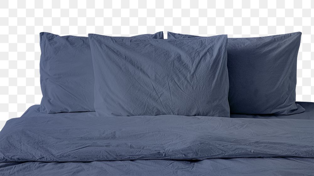 Indigo blue bed linen mockup