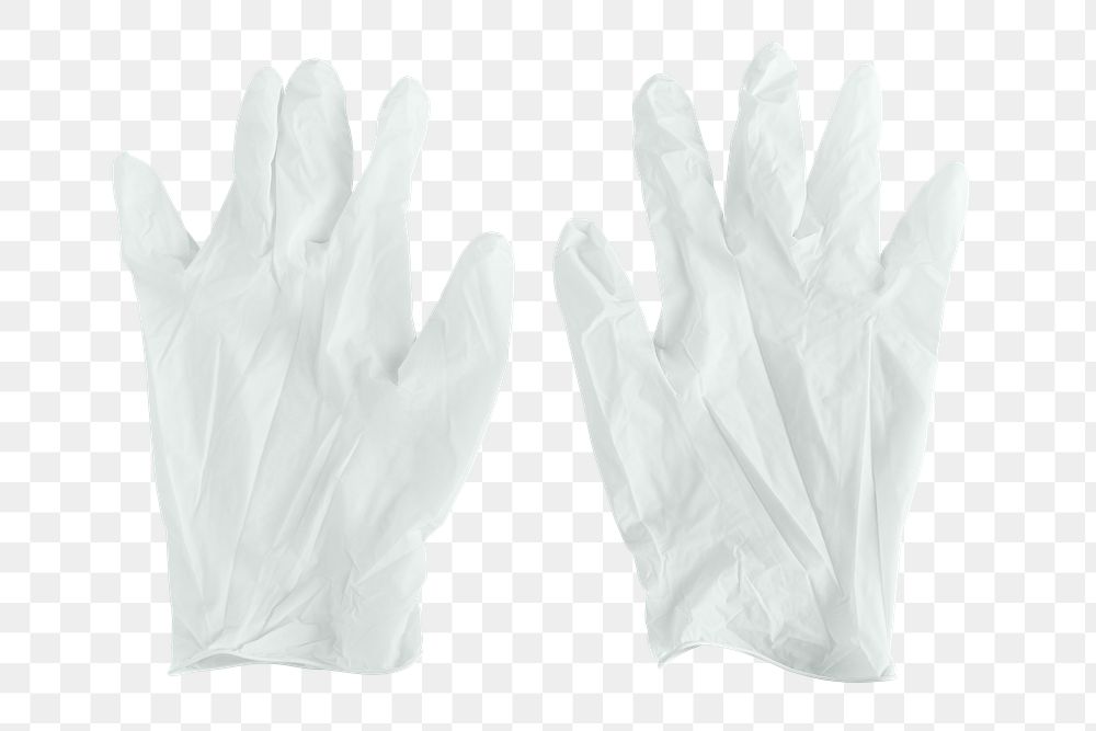 White latex gloves to prevent coronavirus contamination 