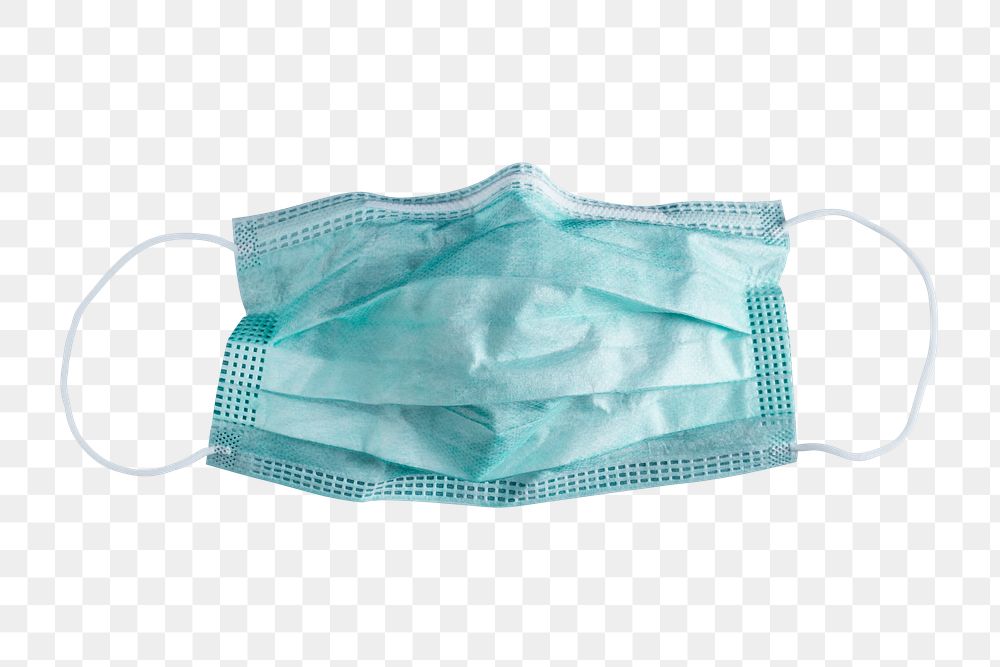 Surgical face mask for coronavirus protection transparent png