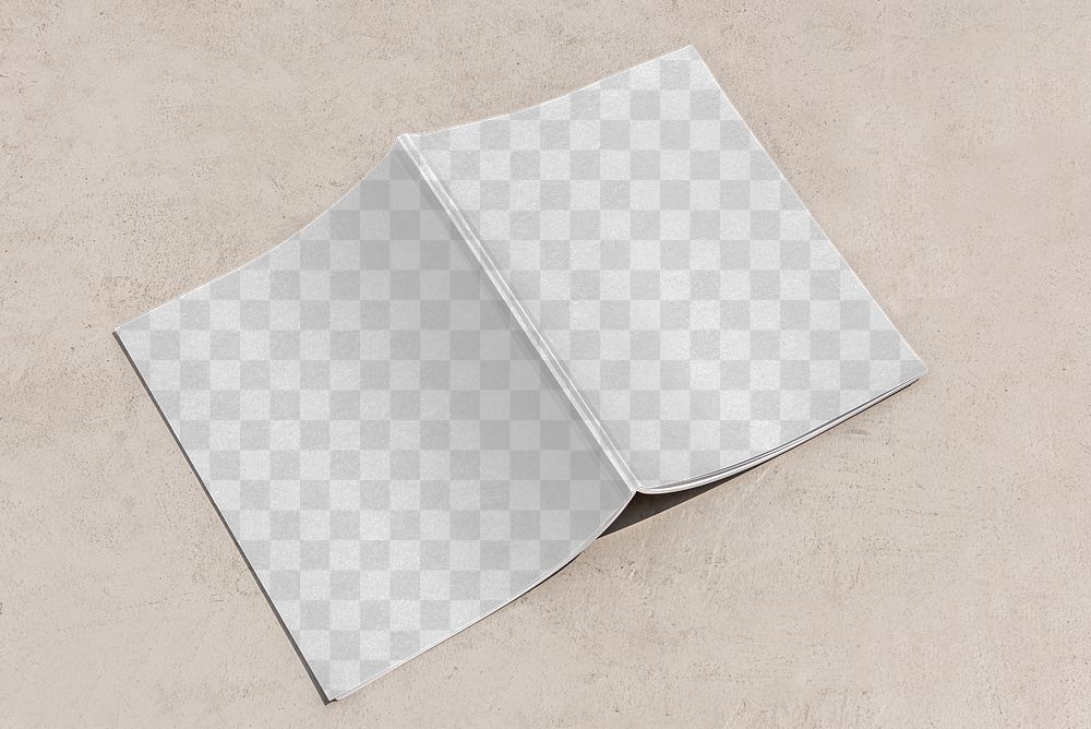 Magazine cover mockup png reading hobby