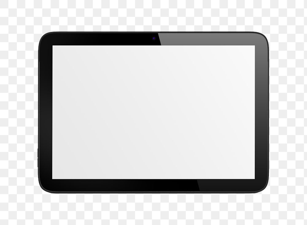 Digital tablet screen mockup transparent png