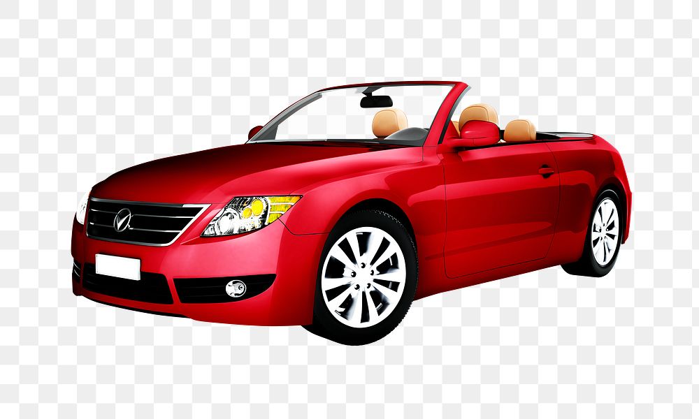 Red convertible car