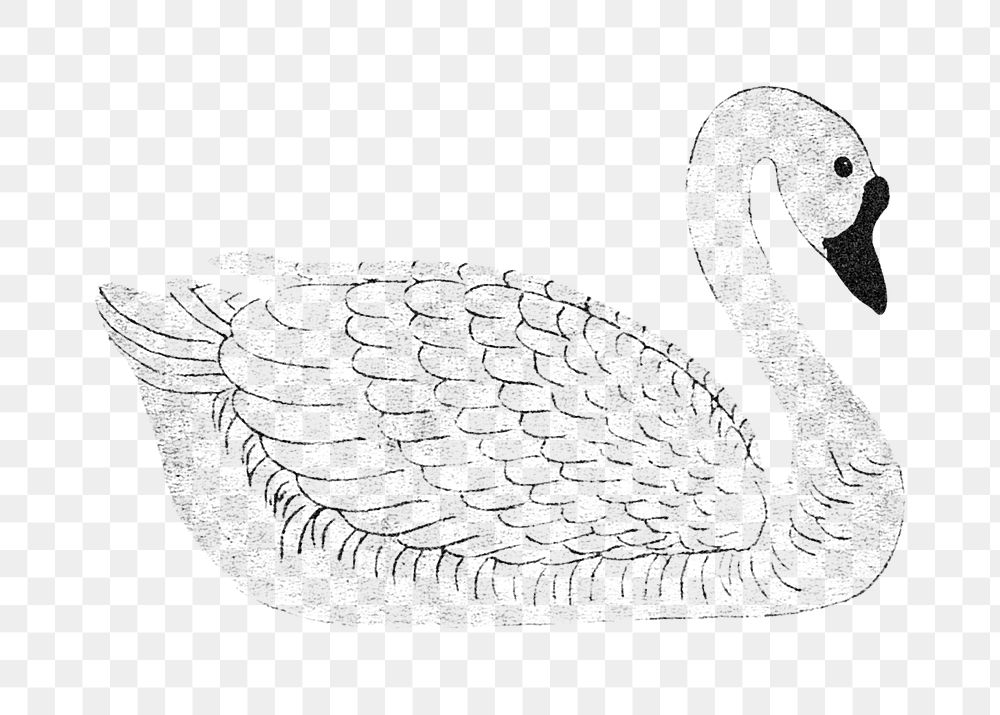 Gray goose bird design element