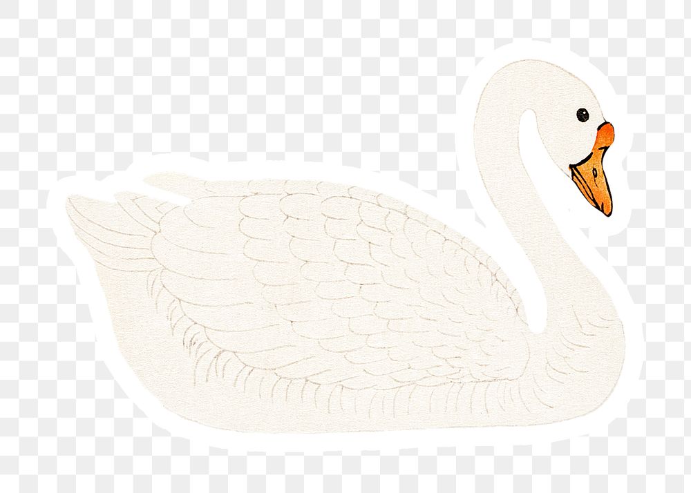 White goose sticker design element 