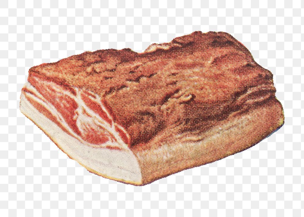 Vintage piece of collar bacon design element