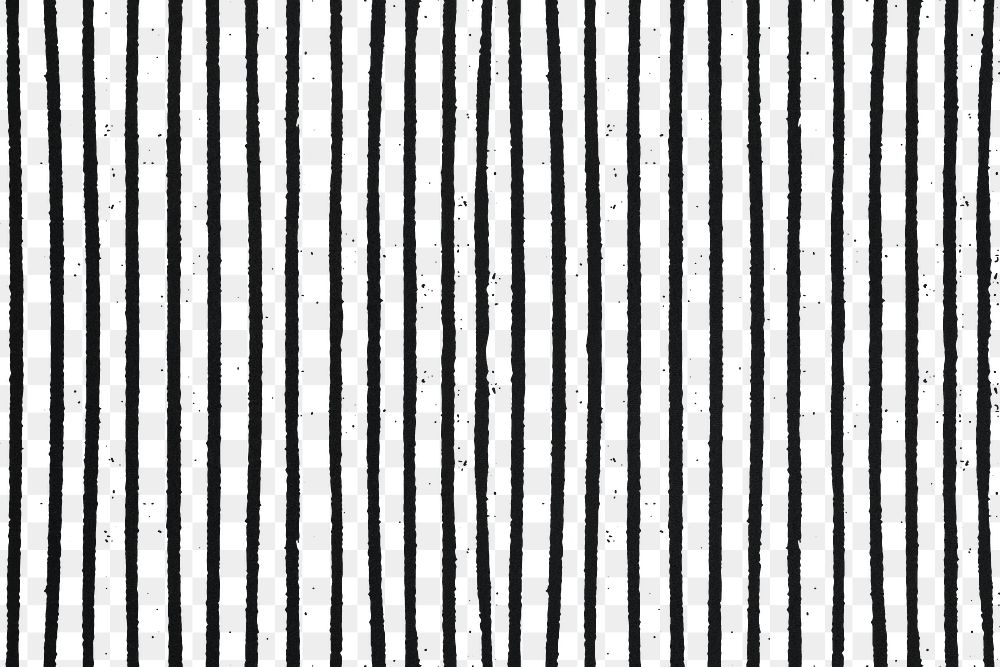 Vintage black stripes png pattern transparent background, remix from