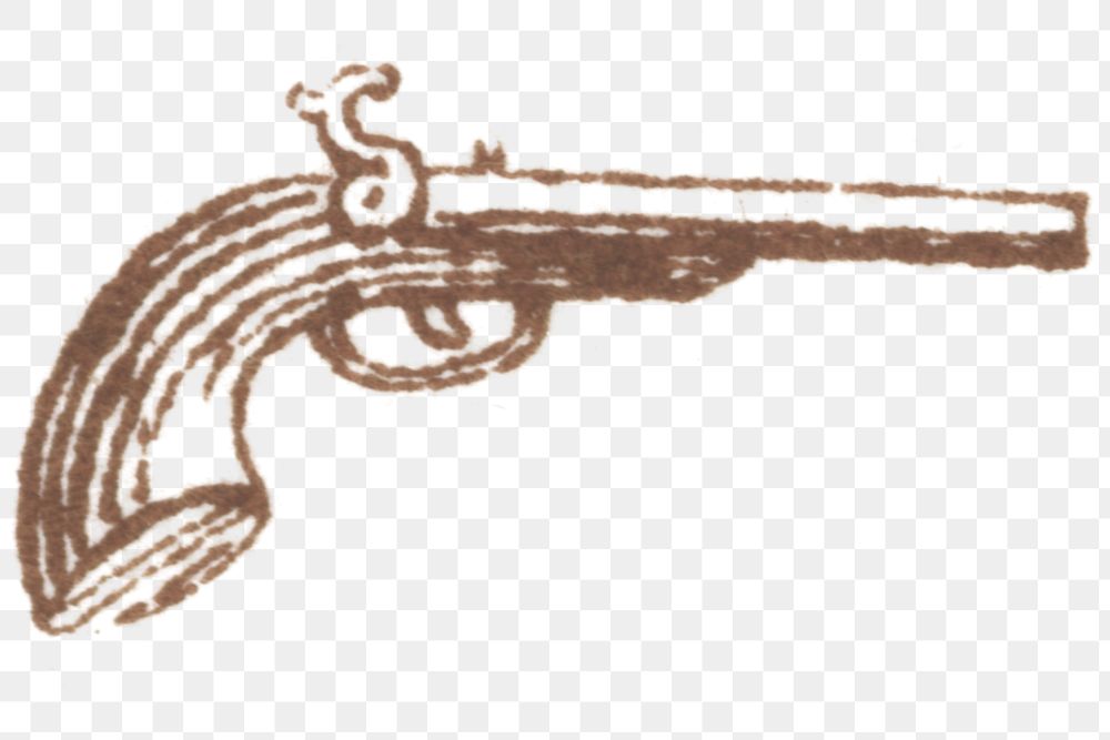 PNG victorian vintage gun icon hand drawn illustration