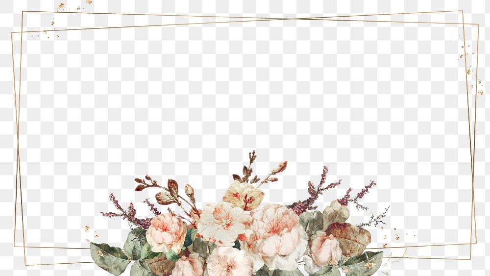 Vintage Floral Frame Illustration Transparent Free Png Rawpixel