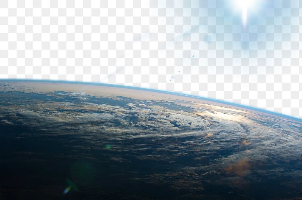 Earth surface png border, transparent background