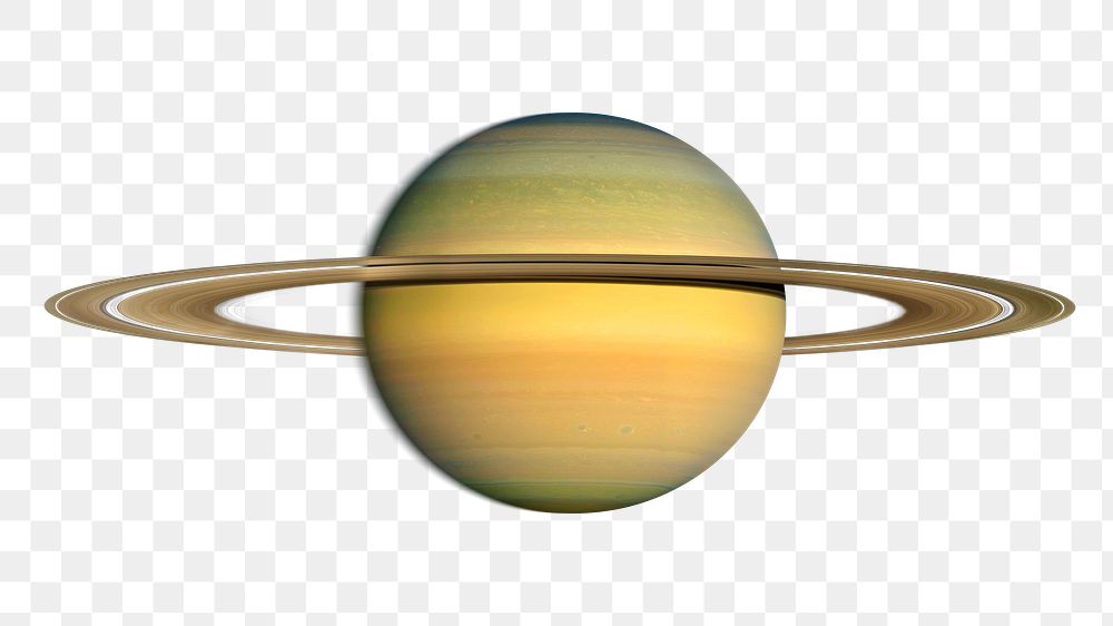 Saturn png sticker, planet surface, transparent background