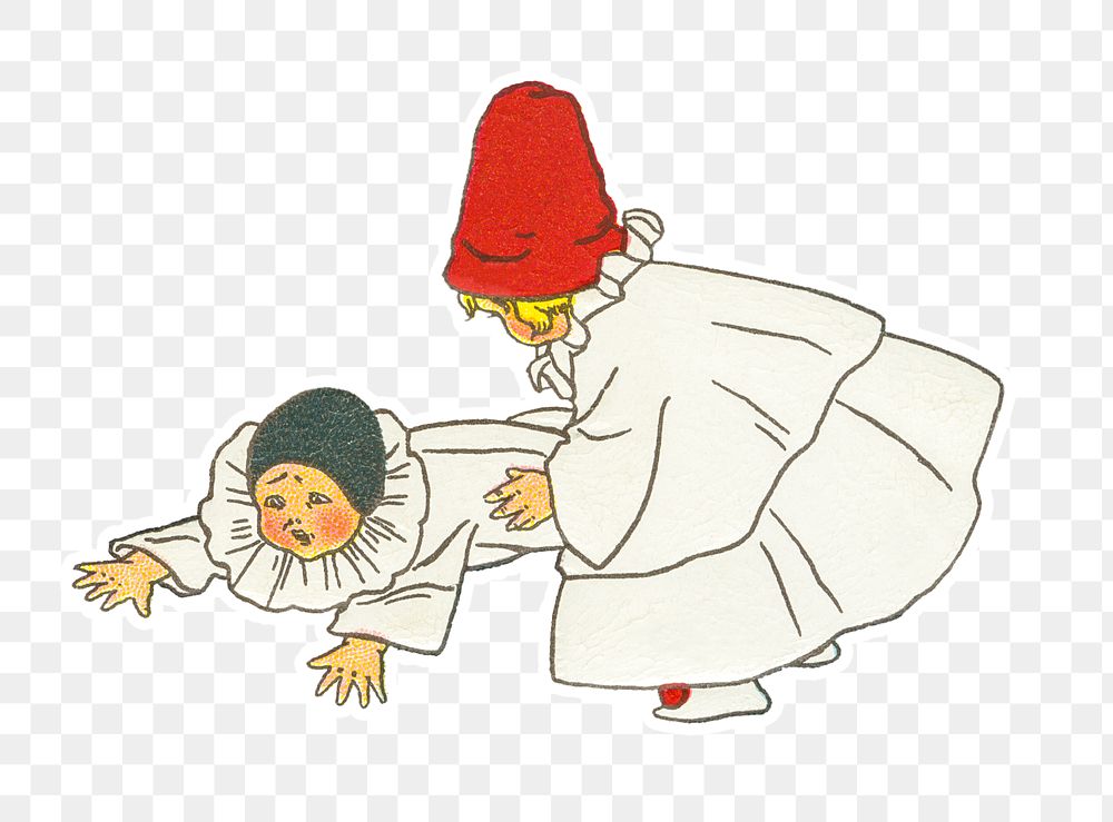 Little children playing together transparent png
