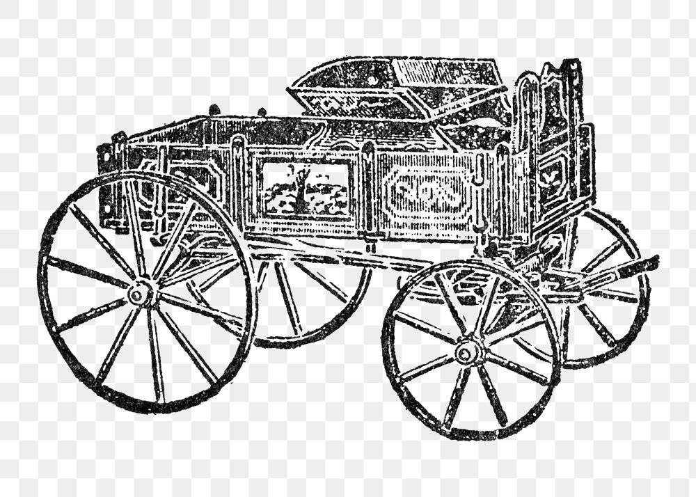 Farm wagon png sticker, vintage | Premium PNG - rawpixel