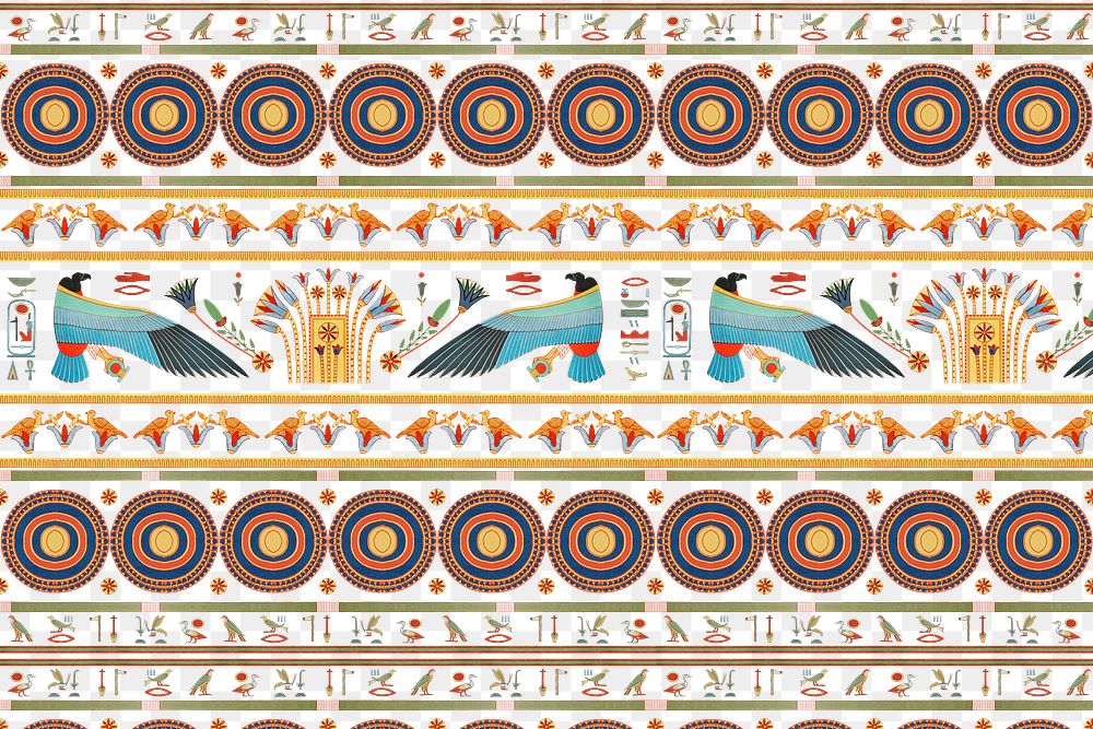 Egyptian ornamental pattern png background