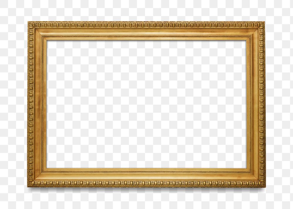 Bronze picture frame transparent png