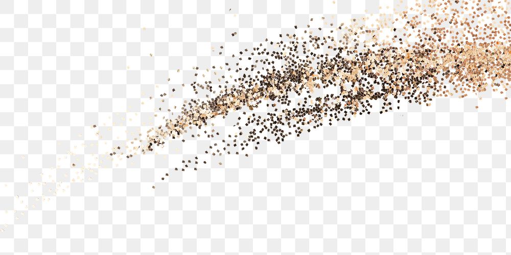 Dusty gold particles pattern background transparent png