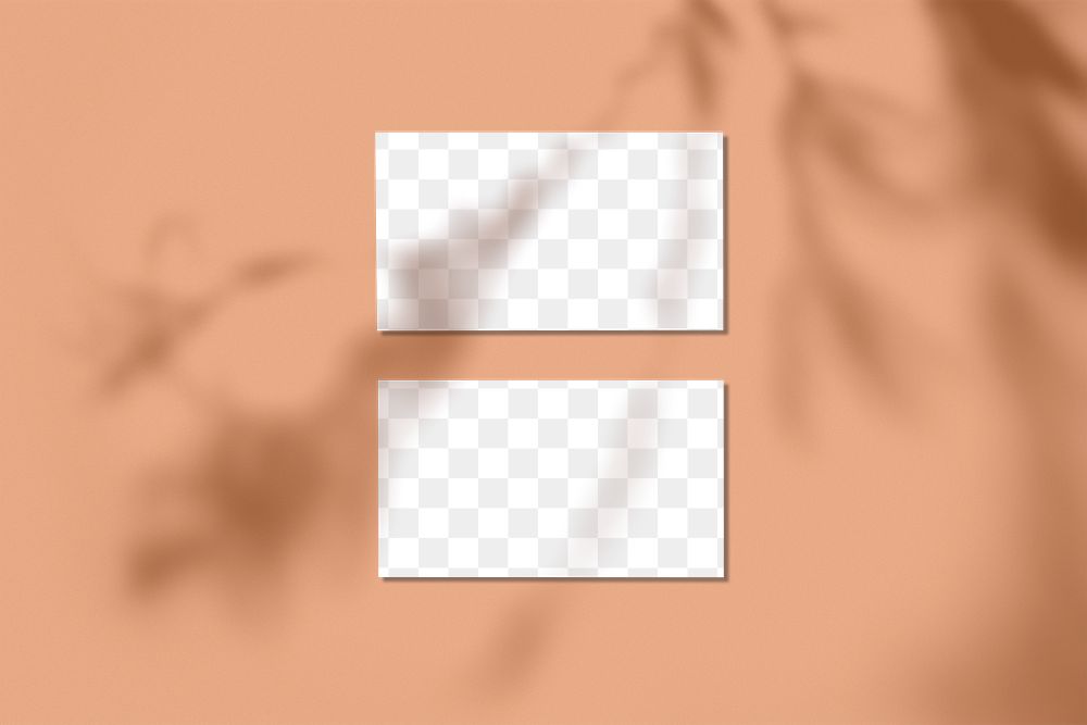 Name card mockup transparent png