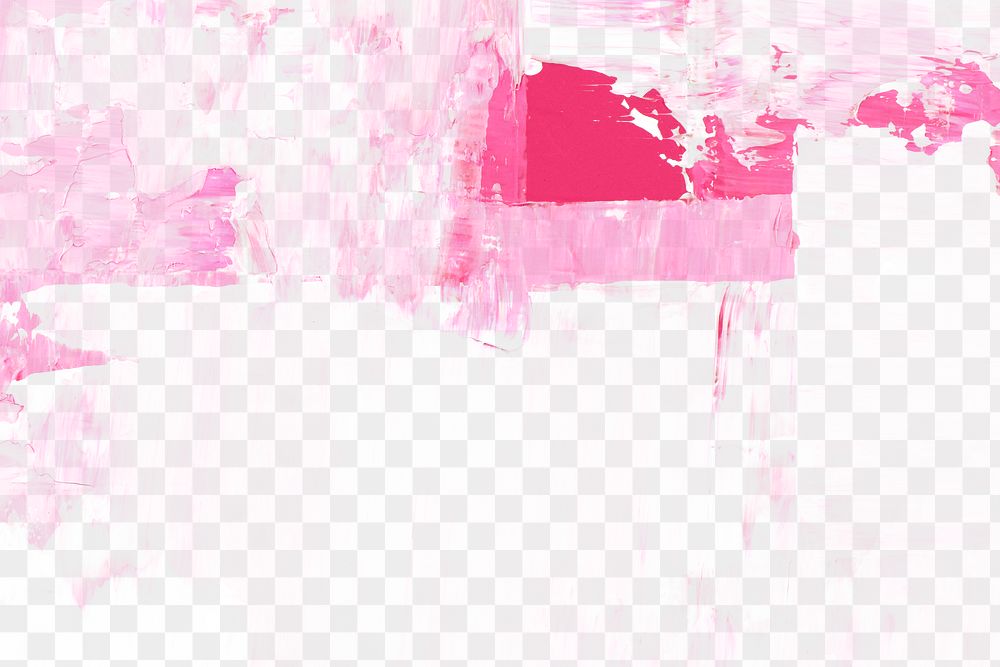 PNG background abstract pink paint texture border
