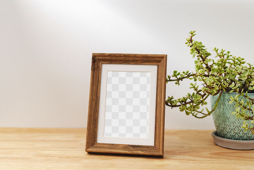 Png picture frame mockup on a table Free PNG rawpixel
