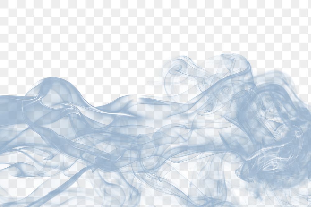 Abstract png background, blue smoke texture cinematic design