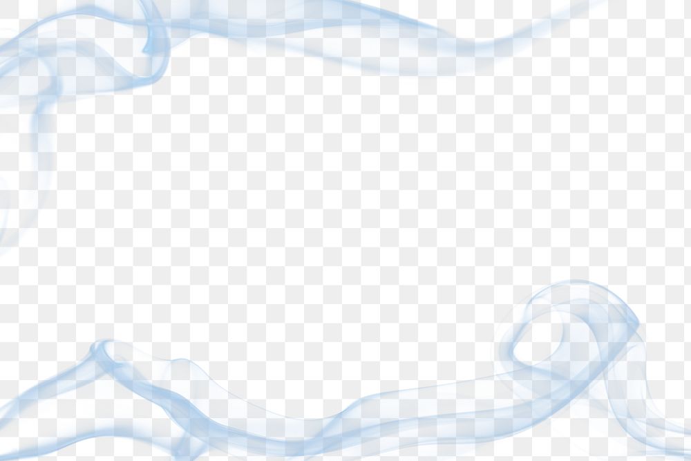 Abstract png smoke background, blue texture border cinematic design