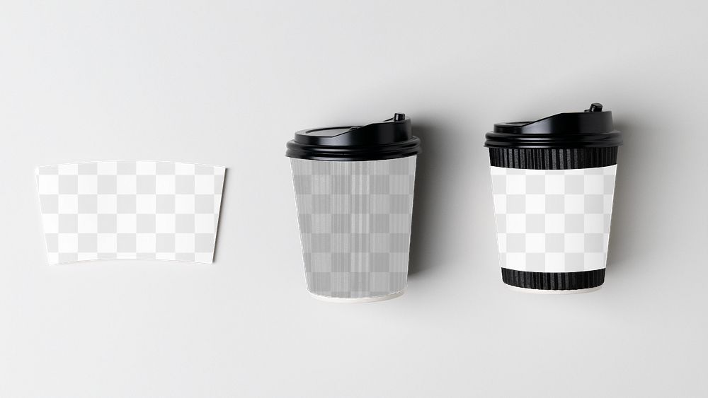 Coffee cup sleeve mockup png, Premium PNG rawpixel