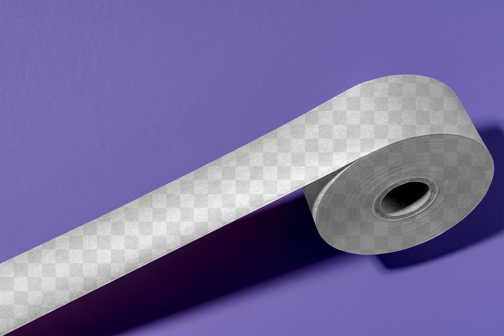 Duct tape mockup png, transparent design, stationery flat lay