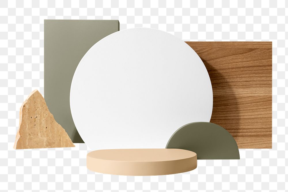 Aesthetic geometric shape png, isolated geometric object design, transparent background