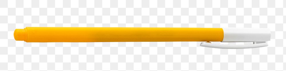 Yellow pen with cap design element