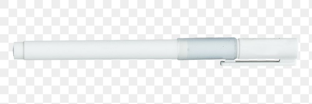 Simple white pen with cap design element