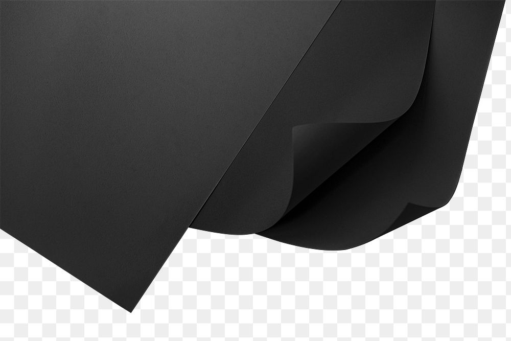 Curled black chart paper design Free PNG rawpixel