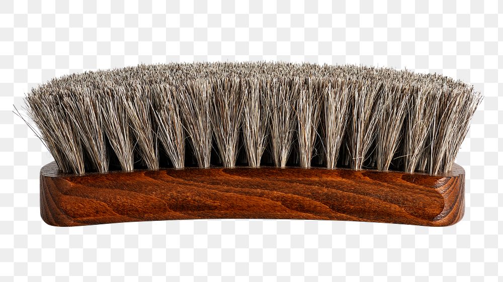 Brush cleaner with wood handle design element