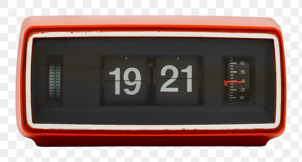 Retro flip clock design element