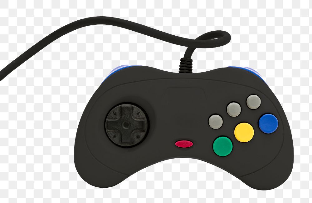 Vintage black wire game controller design element