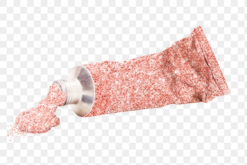 Pink glitter color tube design element