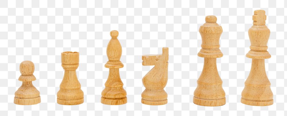 Light wood chess pieces design element