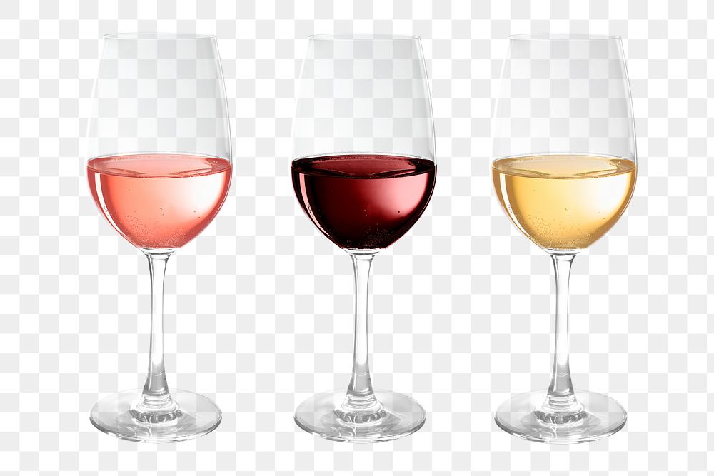 Red, white, rose wine png Premium PNG rawpixel