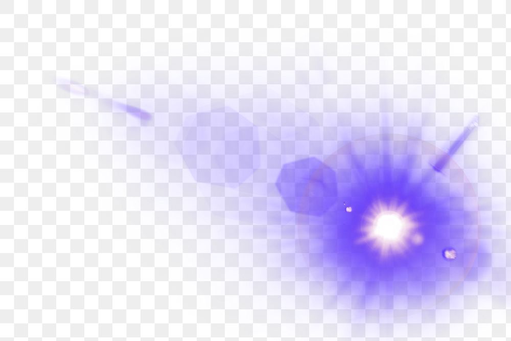 Purple lens flare effect design element