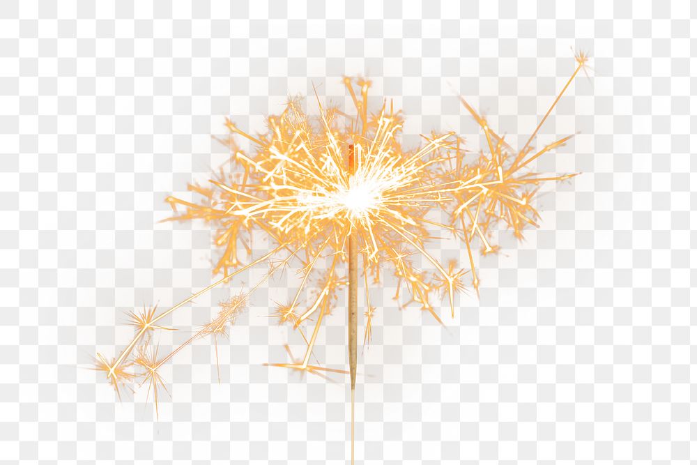 Burning sparkler design element