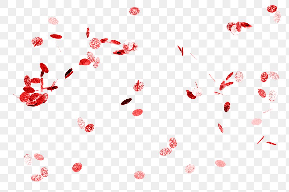 Red confetti patterned background design | Premium PNG - rawpixel