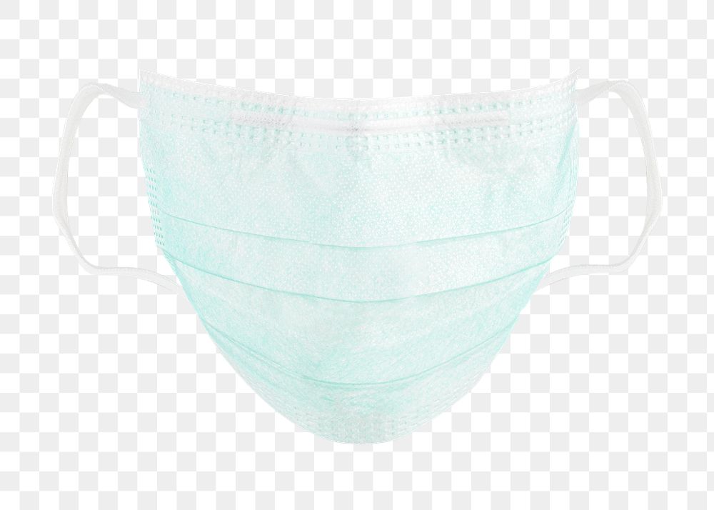 Green disposable surgical face mask design element