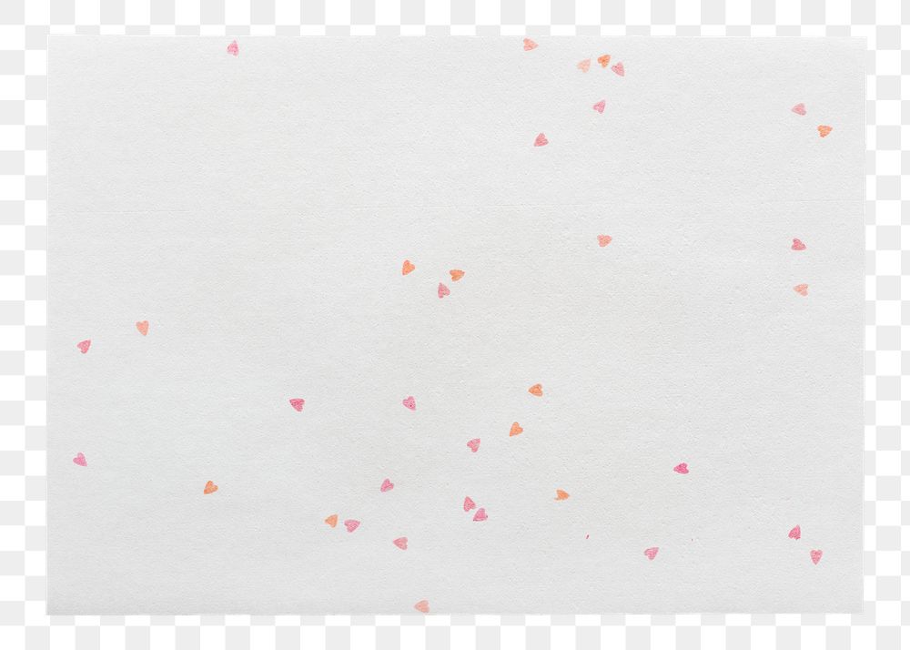 White paper decorated with small hearts textured background