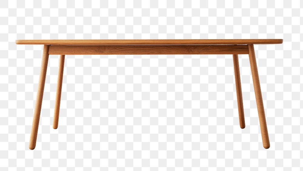 Brown wooden table design element