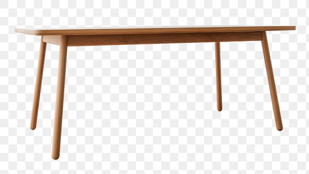 Brown wooden table design element