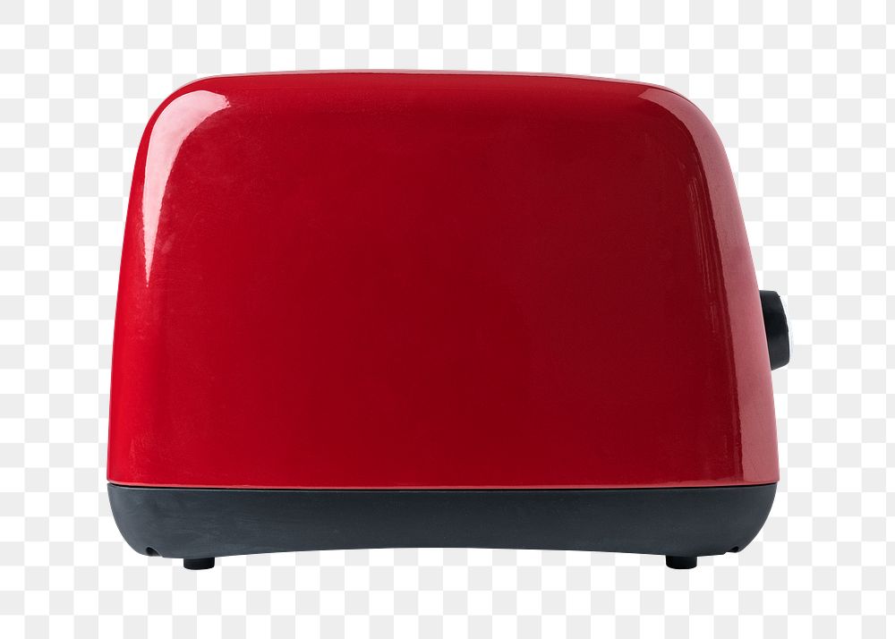 Modern red toaster sticker design element