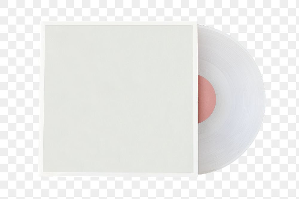 White vinyl record design element