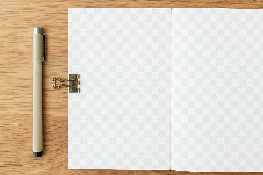 Blank notebook page with stationary design element