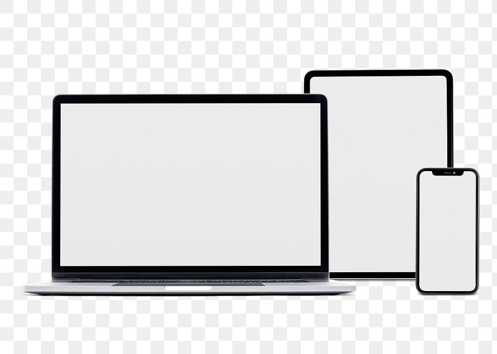 Digital devices blank screen png technology and electronics