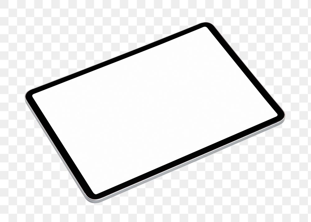 Digital tablet screen mockup png smart tech