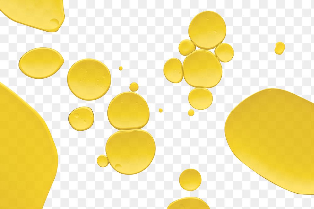 PNG background yellow oil liquid bubble transparent