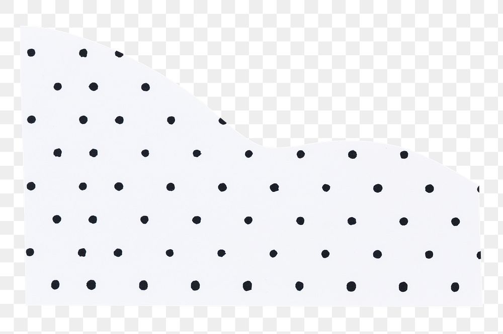 Polka dots png sticker DIY paper collage